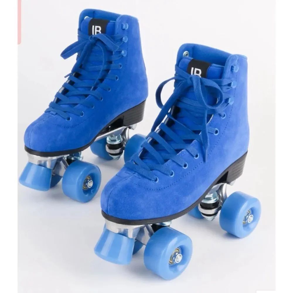 INTENTIONALLY BLANK Suede Rink Roller Skate in Cobalt Size 40 New No Box